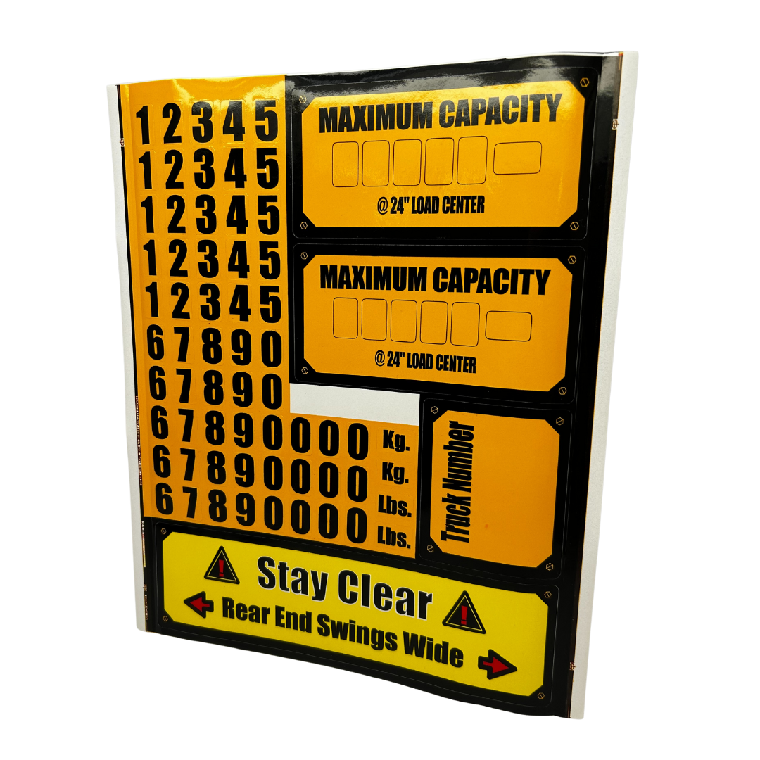 a sticker package for safety areas.