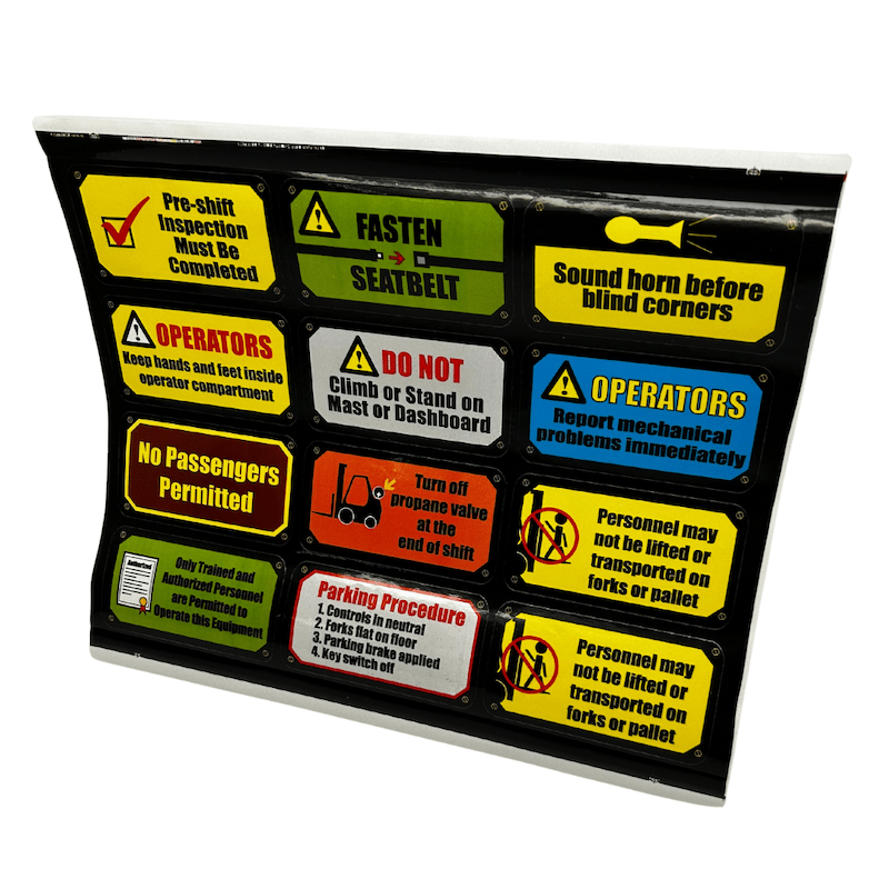 safety labels for operators.