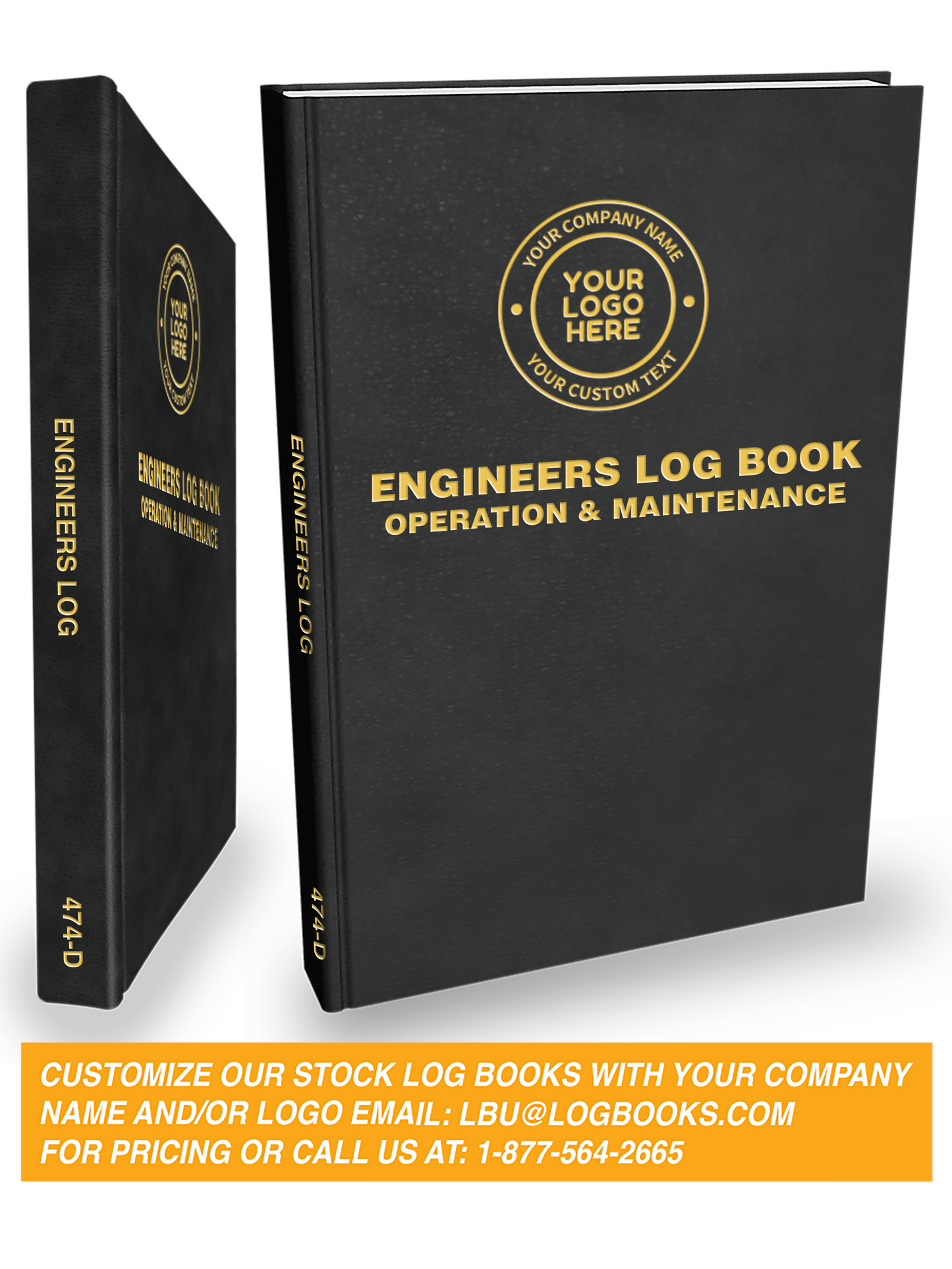 Detailed Engineers Log Book #474-D Customizable Cover