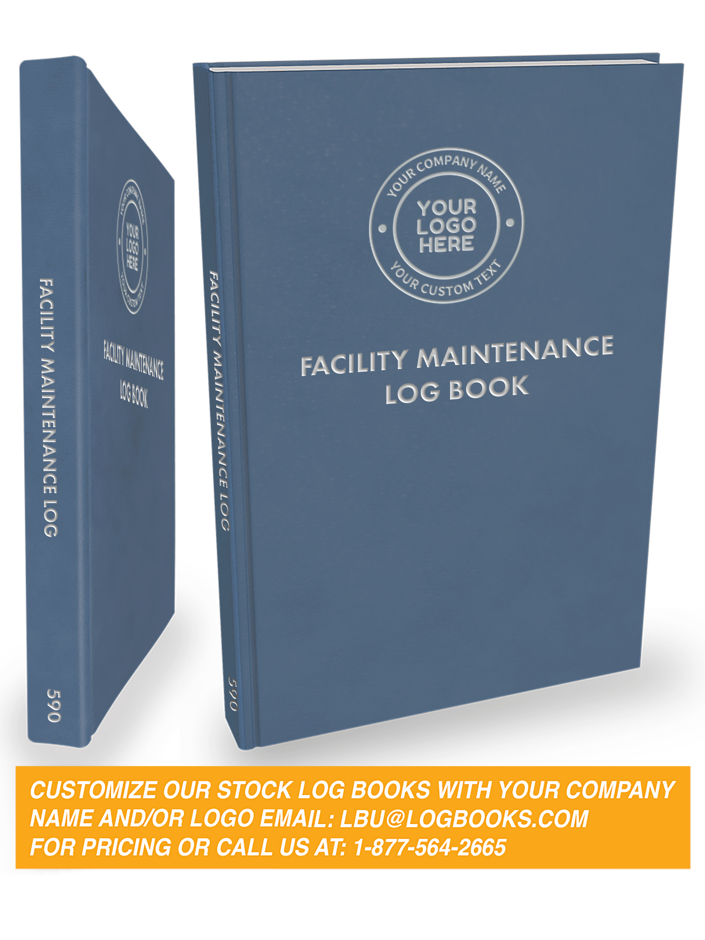 Facility Maintenance Log Book Custom Front Cover #590