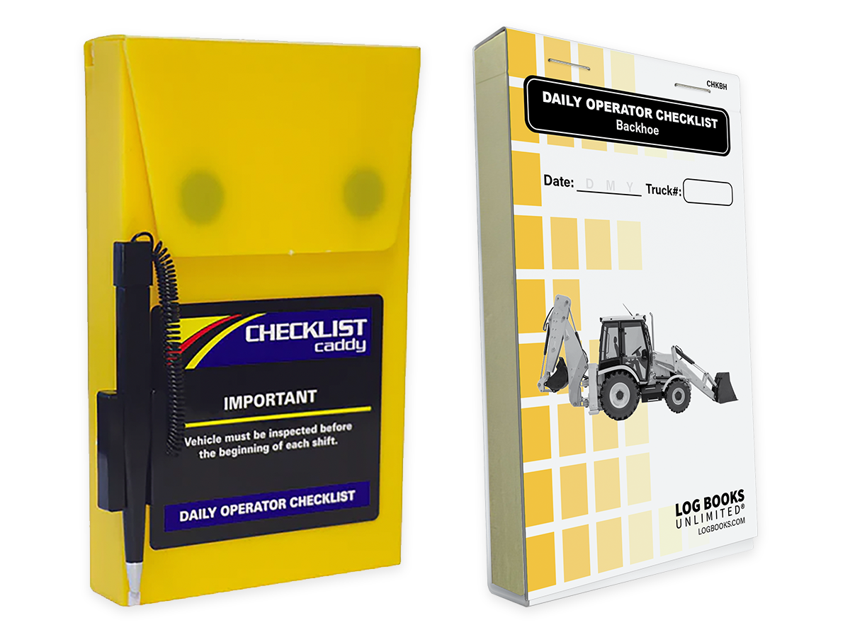 Backhoe Checklist + Plastic Caddy # SCADD(BH)