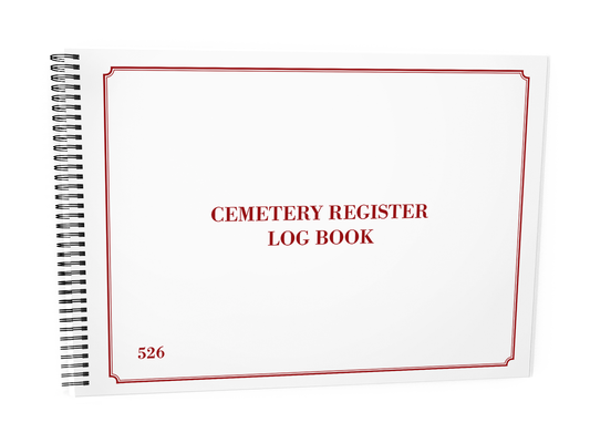 Cemetery Register Log Book #526 Front Cover