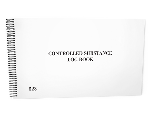 Controlled Substance Laboratory Log Book #523 Front Cover