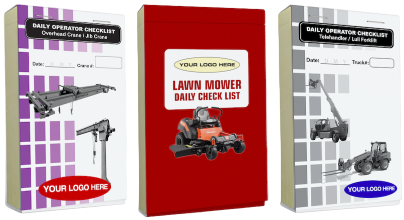 Three customizable inspection checklists in different styles.