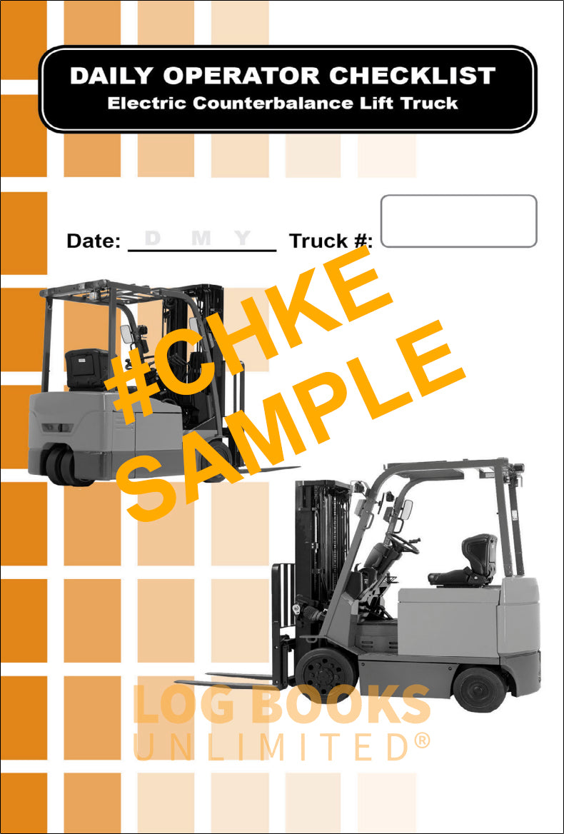 Electric Counterbalance Lift Truck Checklist Front Cover