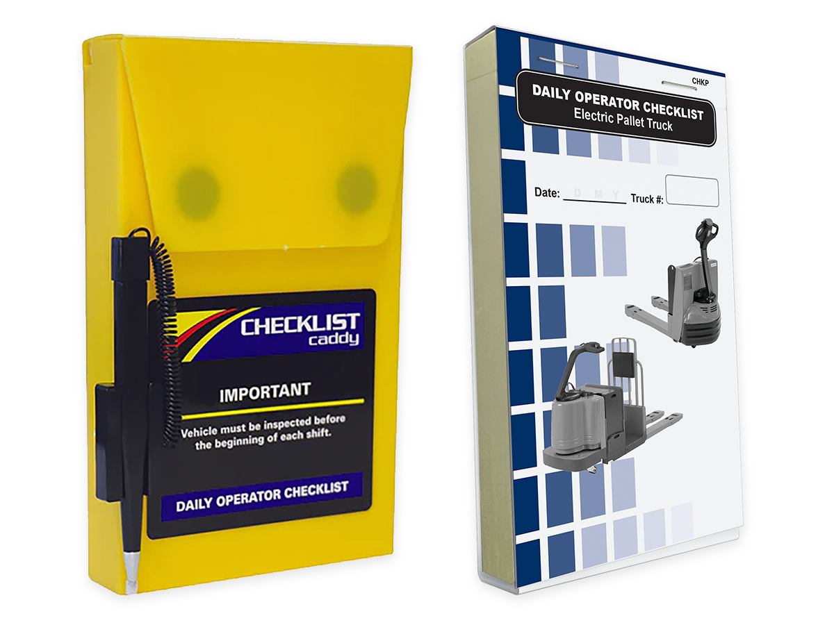 Electric Pallet Truck Checklist + Plastic Caddy # SCADD(P)