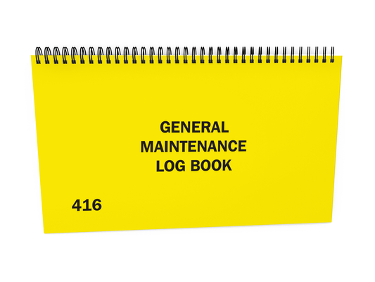 Equipment Maintenance Log Book - Pocket Size #416 Front Cover