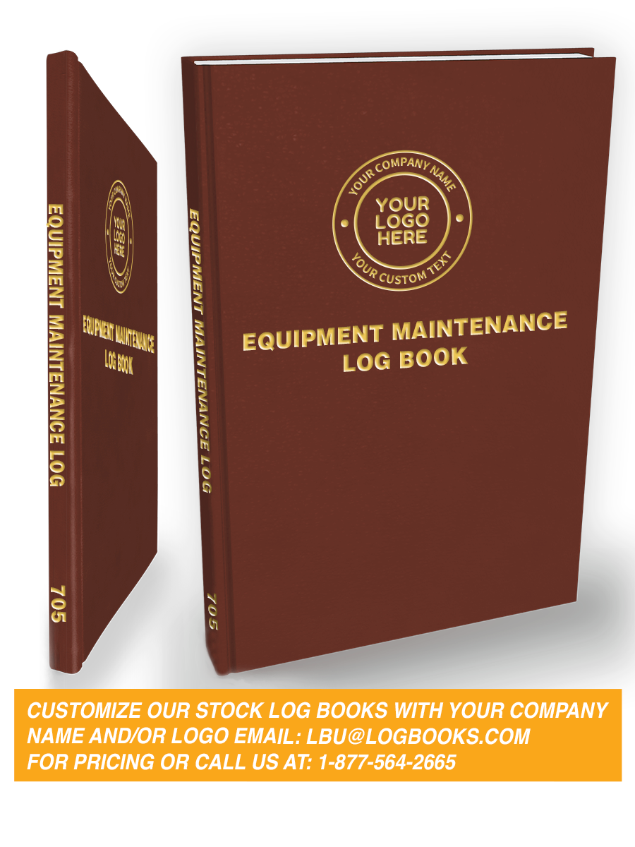 Equipment Maintenance Log Book #705 Custom Cover