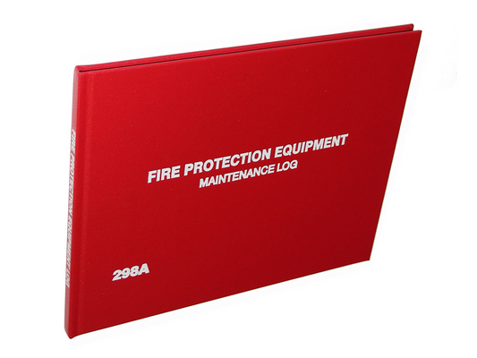 Fire Protection Equipment Log Book #298A Front Cover
