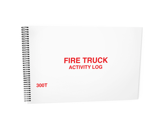 Fire Truck Activity Log Book #300T Front Cover