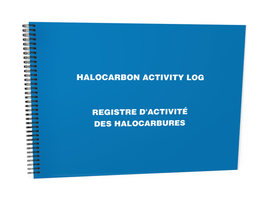 Halocarbon Activity Log (Bi-lingual) #2022 Front Cover