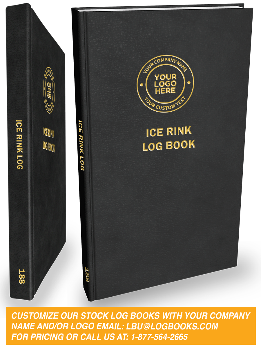 Ice Rink / Refrigeration Log Book (3 Compressors - Brine / Ammonia) # 188 Custom Cover
