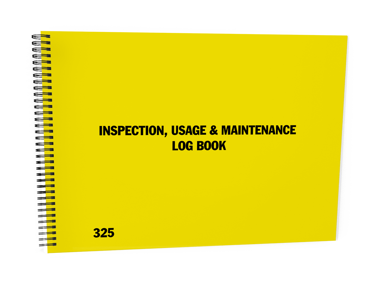Inspection, Usage & Maintenance Log Book #325 Front Cover