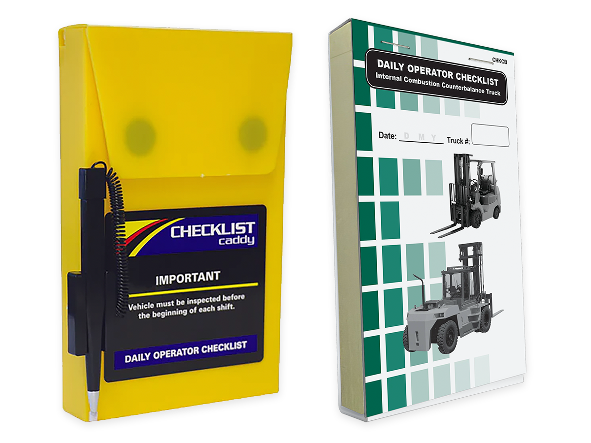 Internal Combustion (Propane) Counterbalance Truck Checklist + Plastic Caddy # SCADD(CB) Book & Caddy