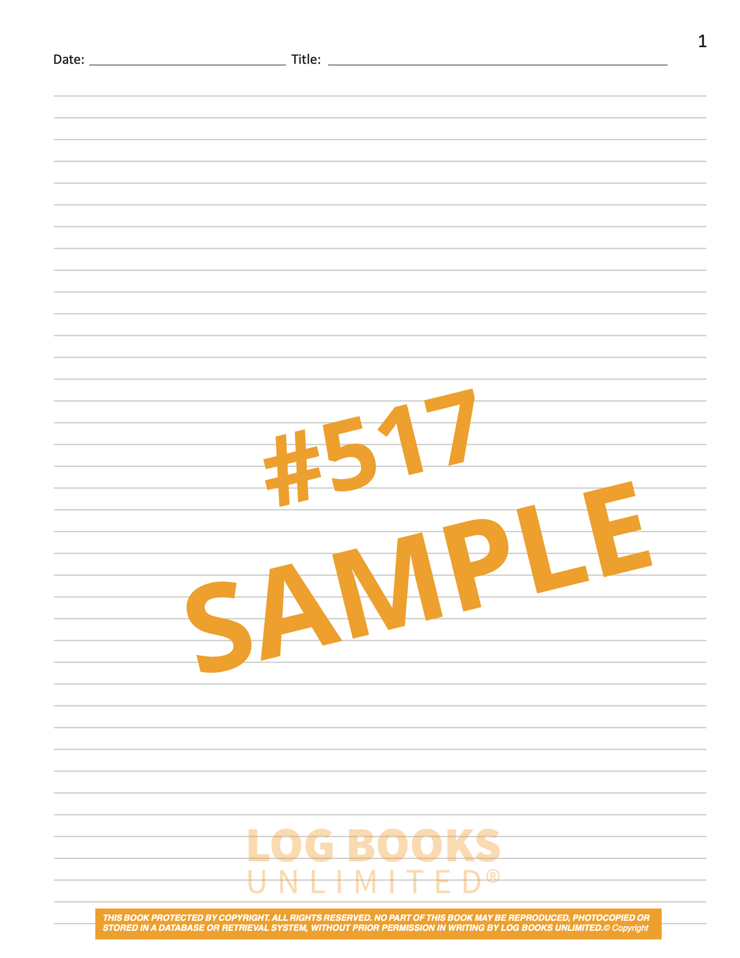 Notebook #517 Sample Page