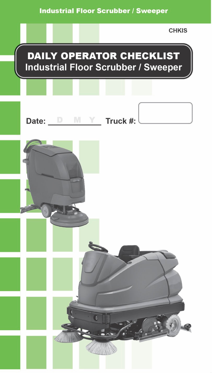 Front cover of a daily operator checklist log book.