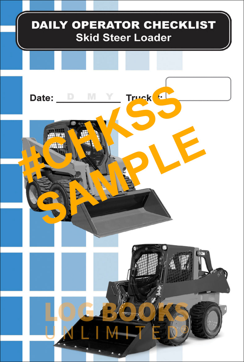 Skid Steer Loader Checklist + Plastic Caddy # SCADD(SS) Sample Cover