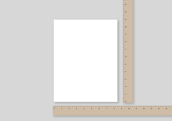 letter sized paper with a ruler beside it
