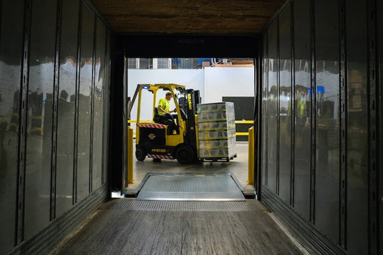 a forklift operator moving items