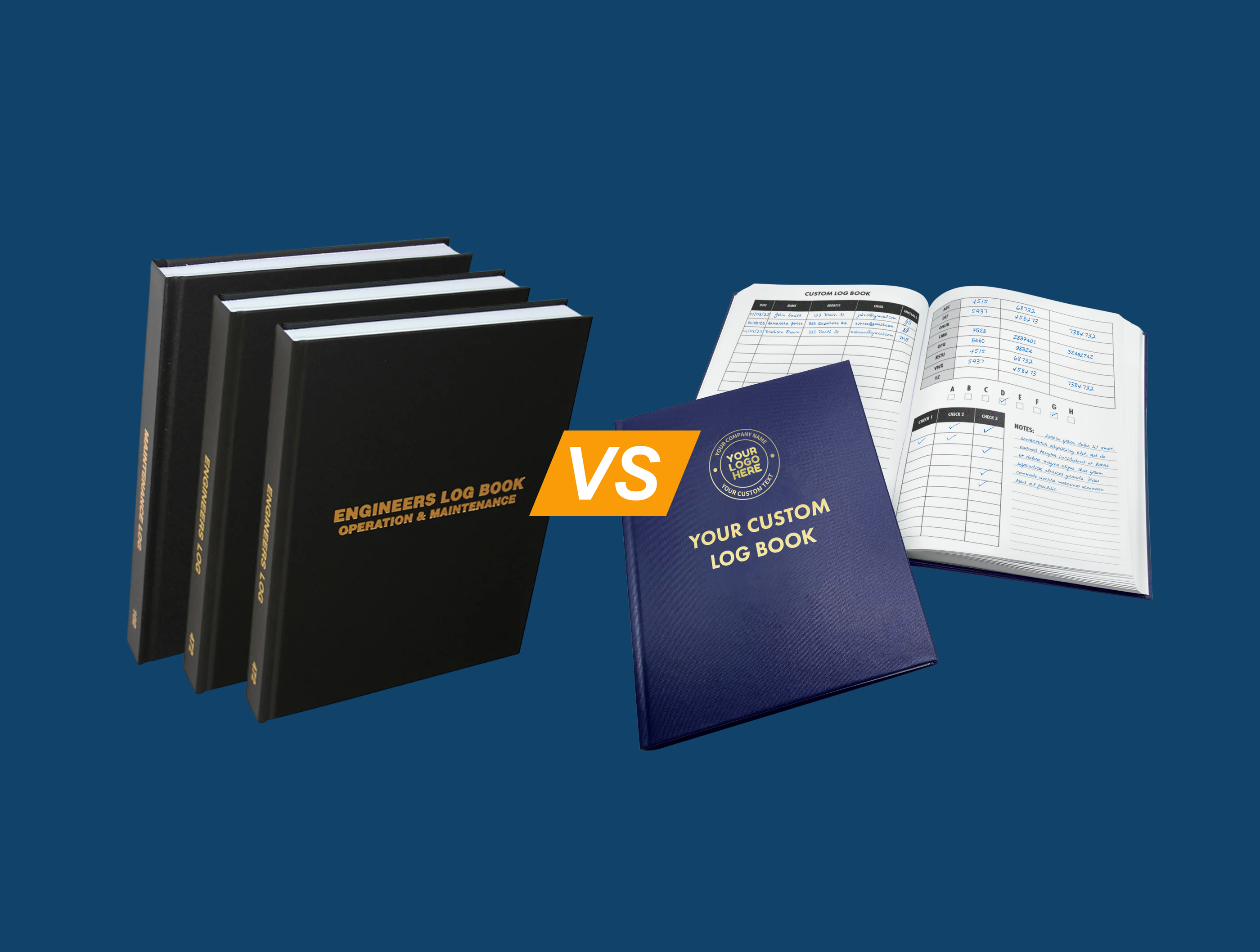 Custom vs. Stock Log Books: Which Is the Right Choice for Your Business?