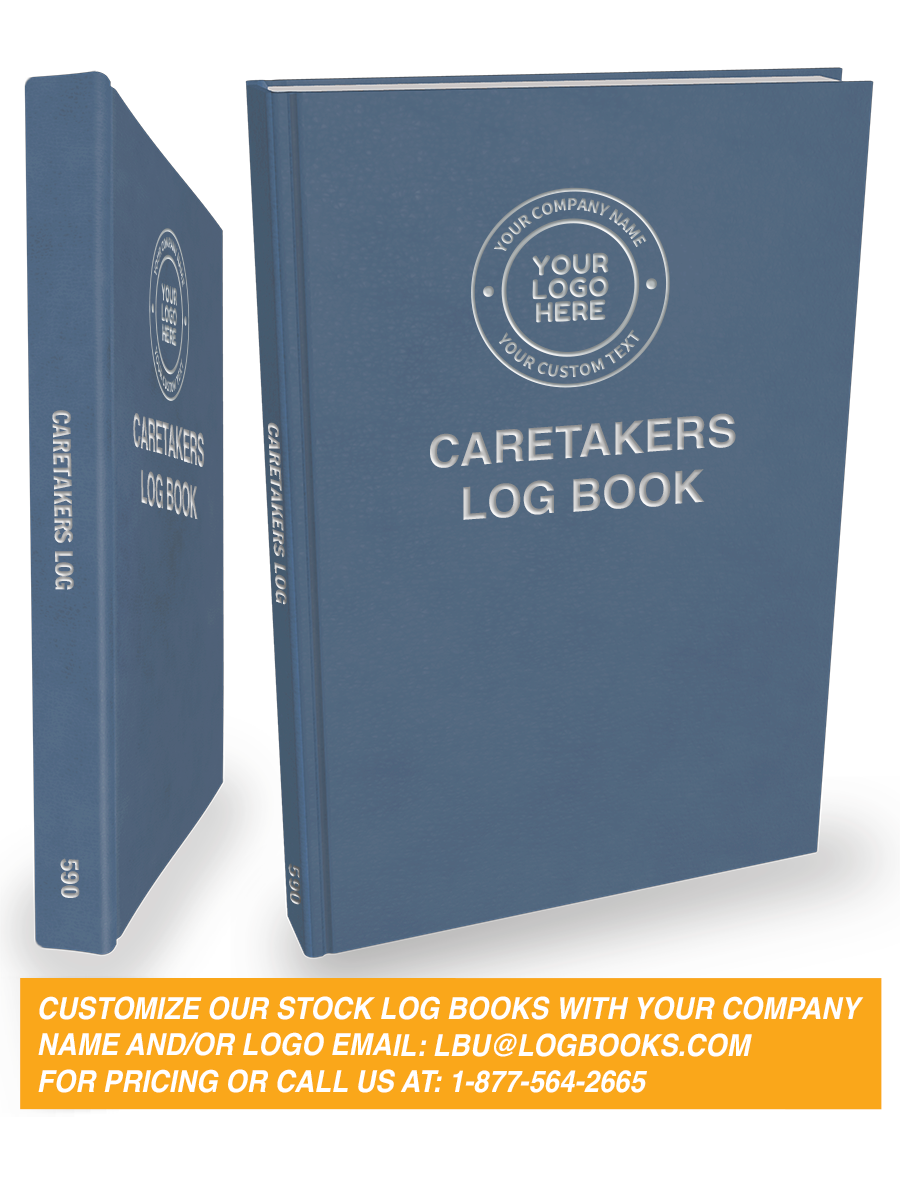 Caretakers (Custodians / Facilities) Log Book #590 Custom Cover
