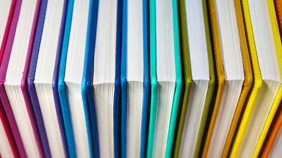 multi-colored covers