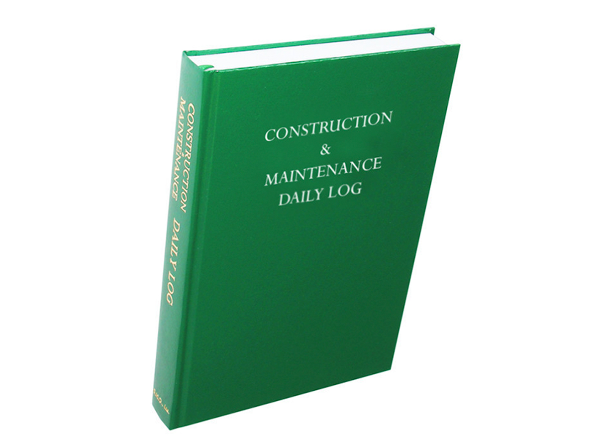 Construction & Maintenance Daily Log Book #505 Front Cover