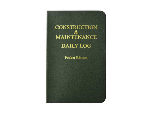 Construction & Maintenance Daily Log Book (Pocket Edition) #507 Front Cover