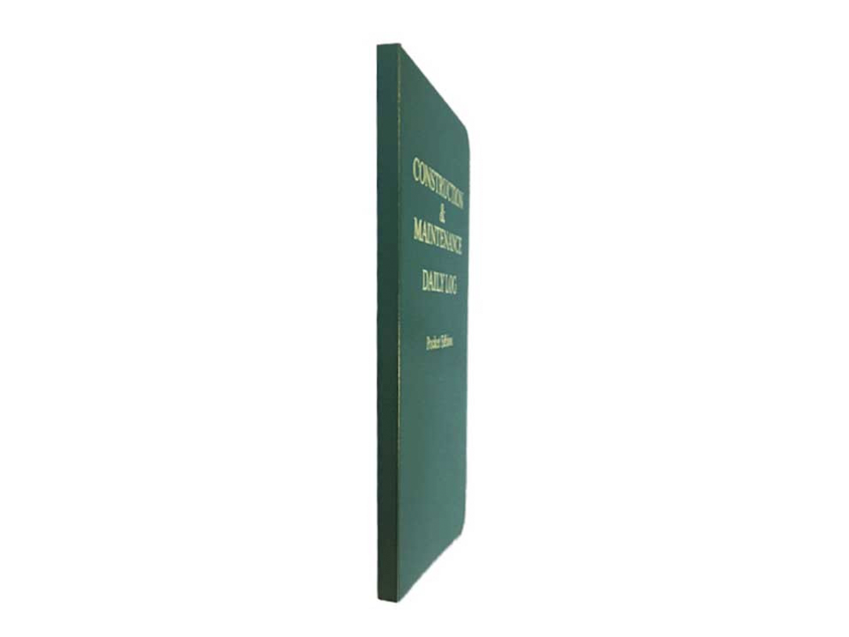 Construction & Maintenance Daily Log Book (Pocket Edition) #507 Spine