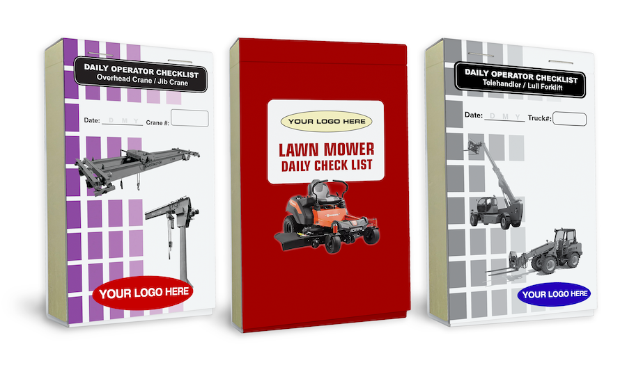 Three customizable inspection checklists  in different styles. 
