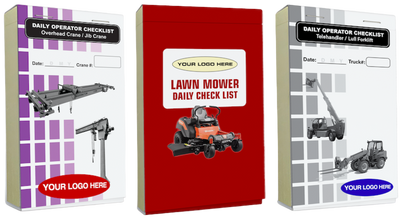 Three customizable inspection checklists  in different styles. 