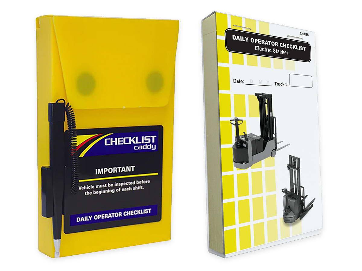 Electric Stacker Checklist + Plastic Caddy # SCADD(ES)