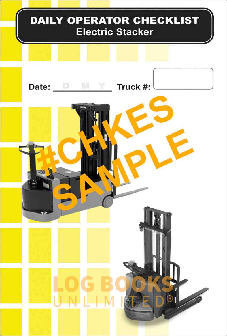 Electric Stacker Checklist + Plastic Caddy # SCADD(ES) Sample Cover