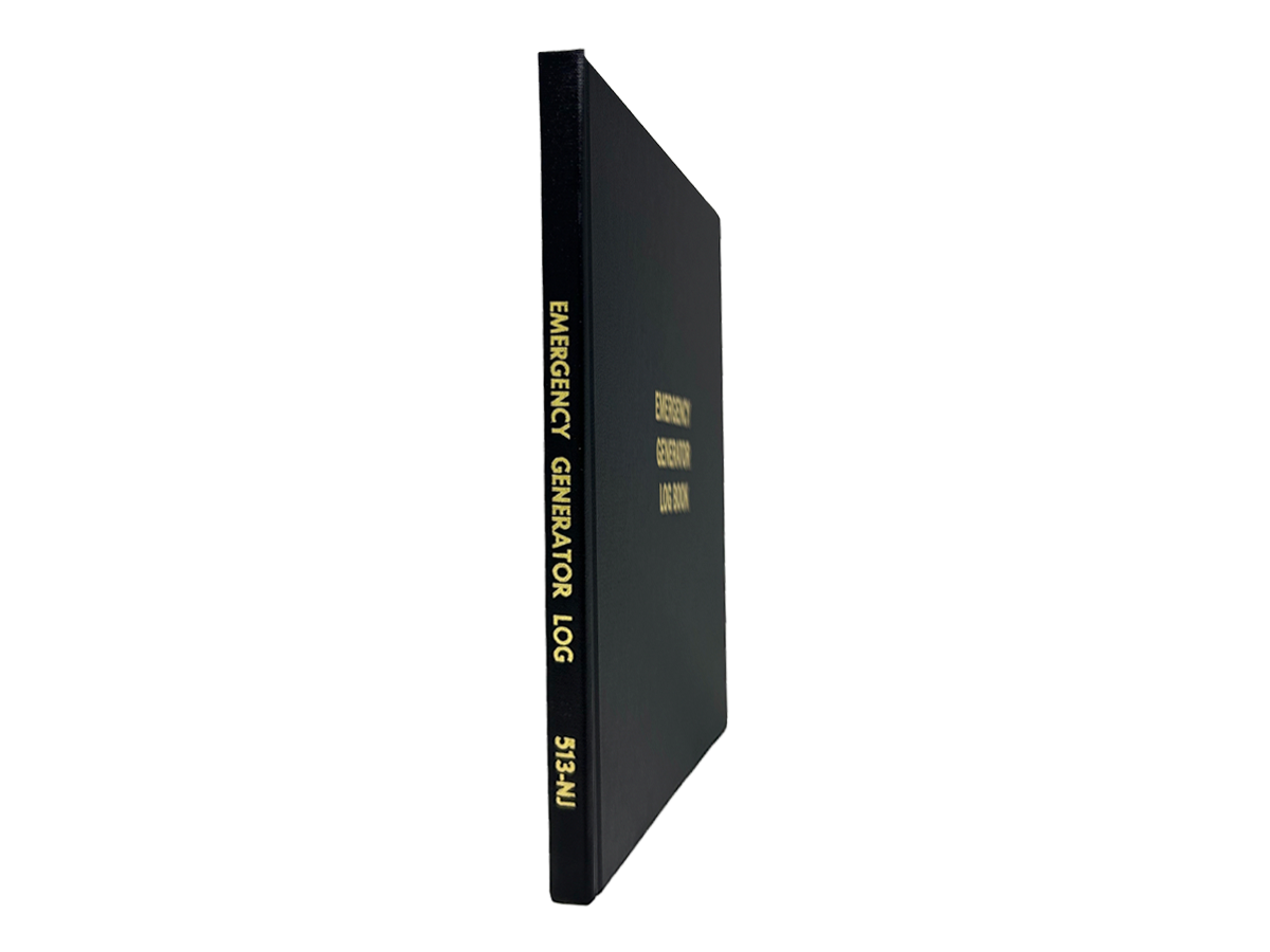 Emergency Generator Log Book #513-NJ Spine