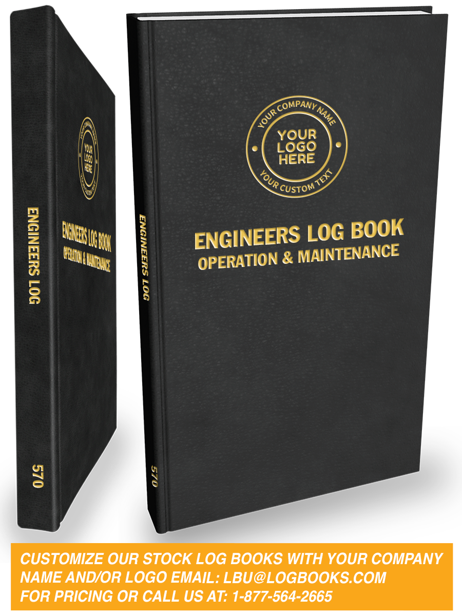 Engineers (3 Shifts per page) Log Book #570 Custom Cover