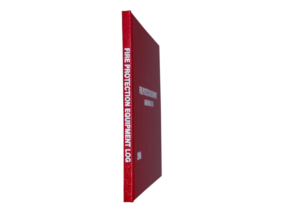 Fire Protection Equipment Log Book #298A Spine