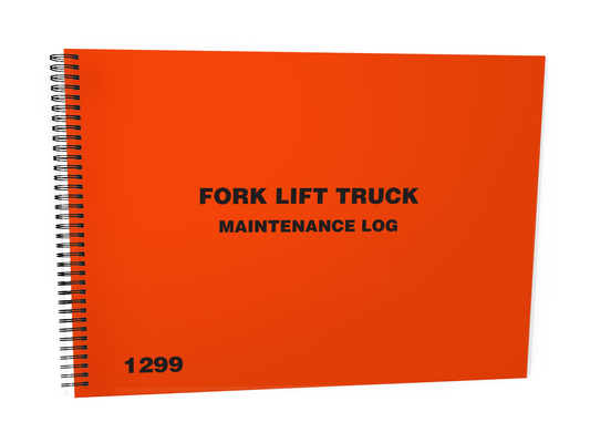 Fork Lift Truck Maintenance Log Book #1299 Front Cover