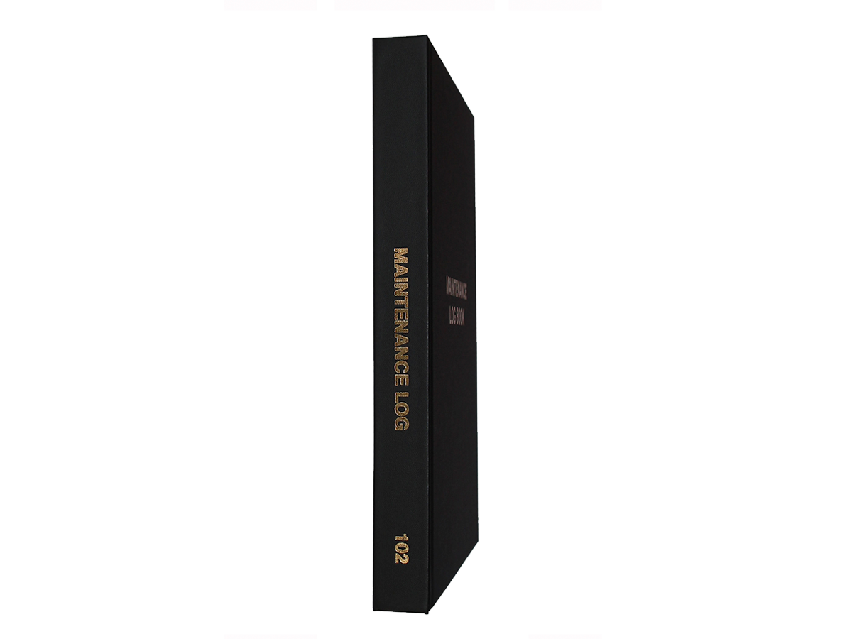 General Maintenance Log Book #102 Spine