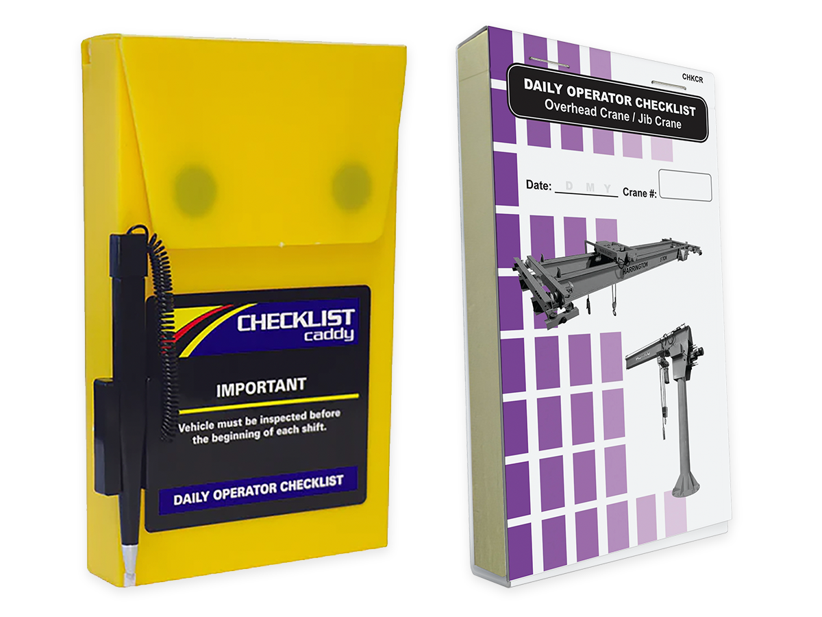 Overhead Crane / Jib Crane Checklist + Plastic Caddy # SCADD(CR)
