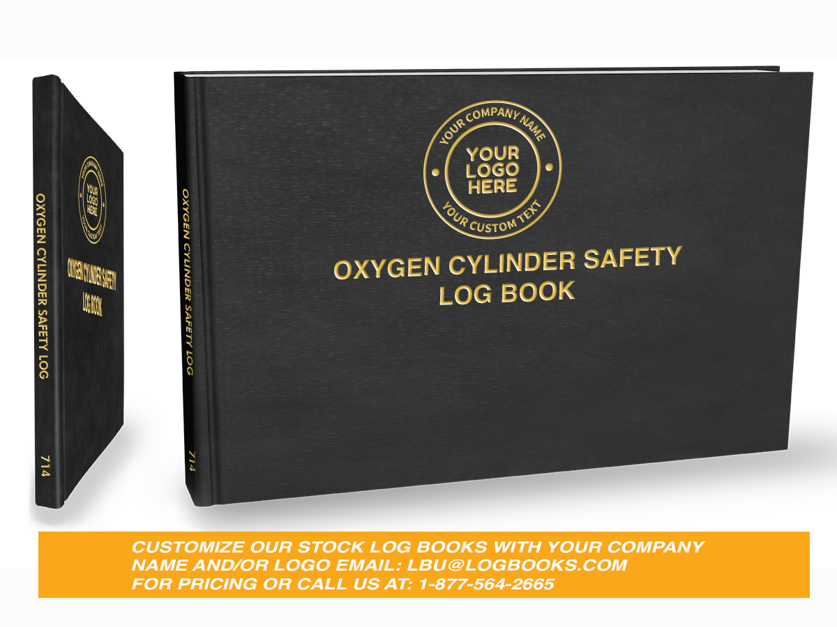 Oxygen Cylinder Safety Log Book #714 Custom Cover