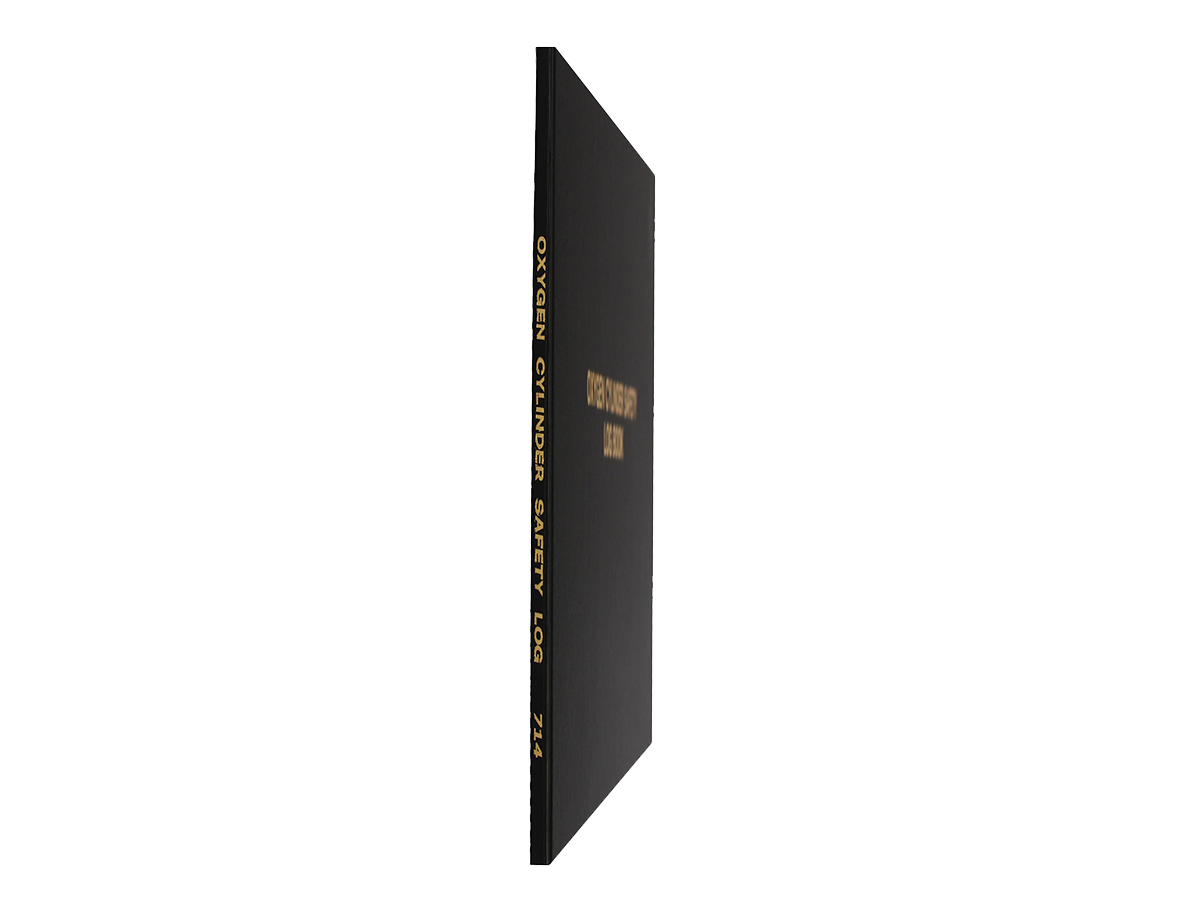Oxygen Cylinder Safety Log Book #714 Spine
