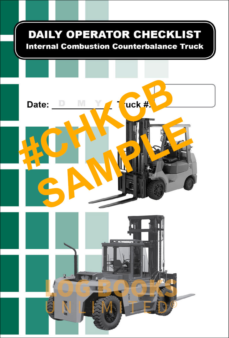 Internal Combustion (Propane) Counterbalance Truck Checklist + Plastic Caddy # SCADD(CB)