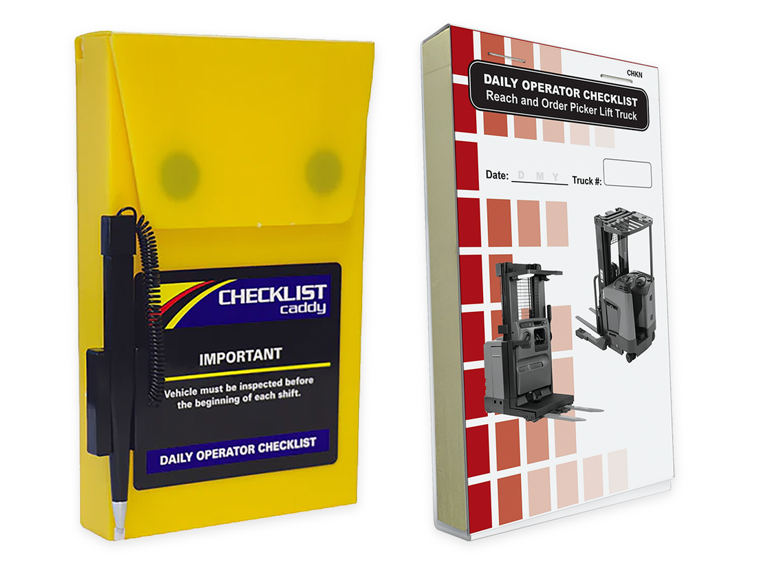 Aisle Inspection Checklist Examples Reach and Order Picker (Narrow Aisle) Lift Truck Checklist + Plastic C ...