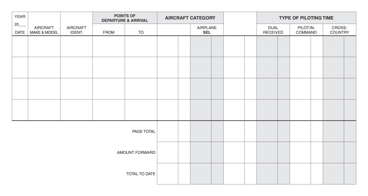 Pilot’s First Logbook SP-10