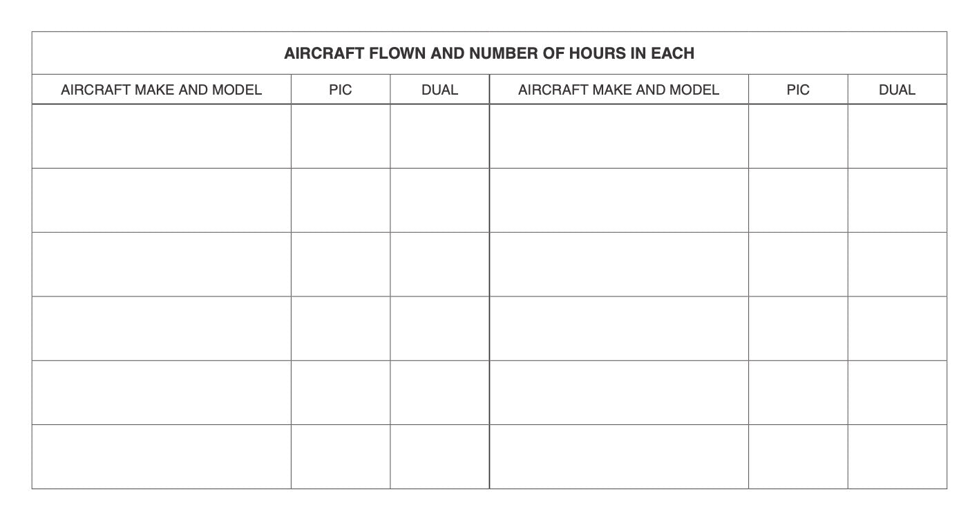 Pilot’s First Logbook SP-10