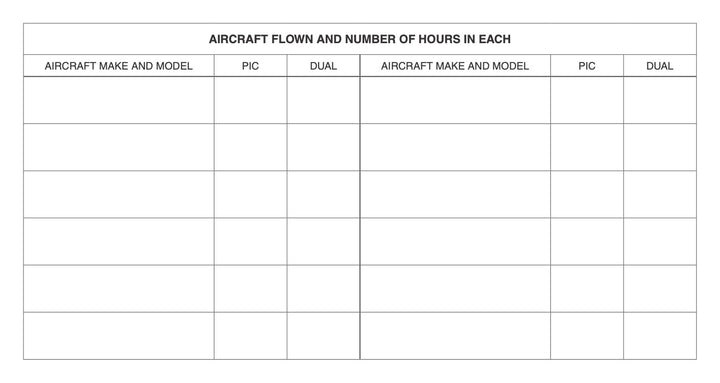 Pilot’s First Logbook SP-10 | Pilot Logbook – Log Books Unlimited