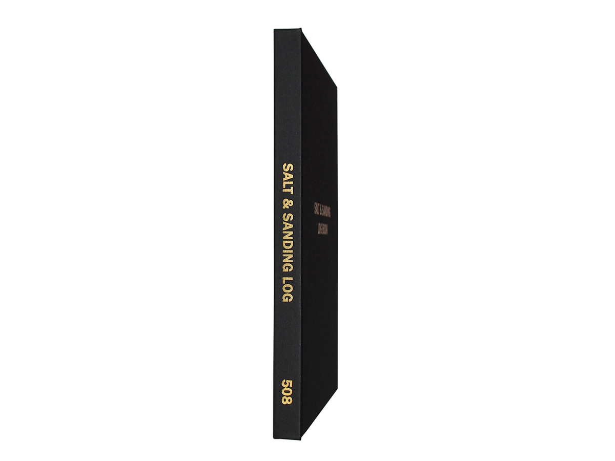 Salt & Sanding Log Book #508 Spine