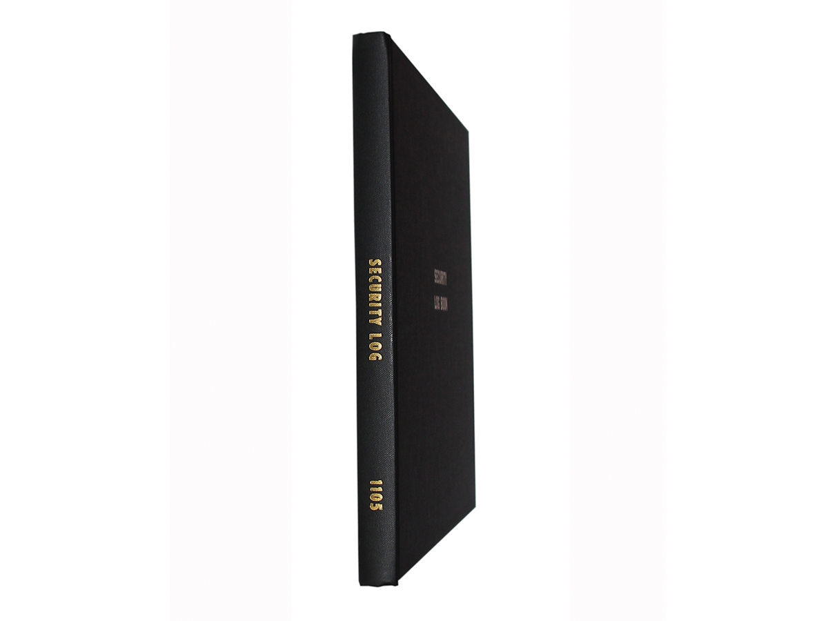 Security Log Book #1105 Spine