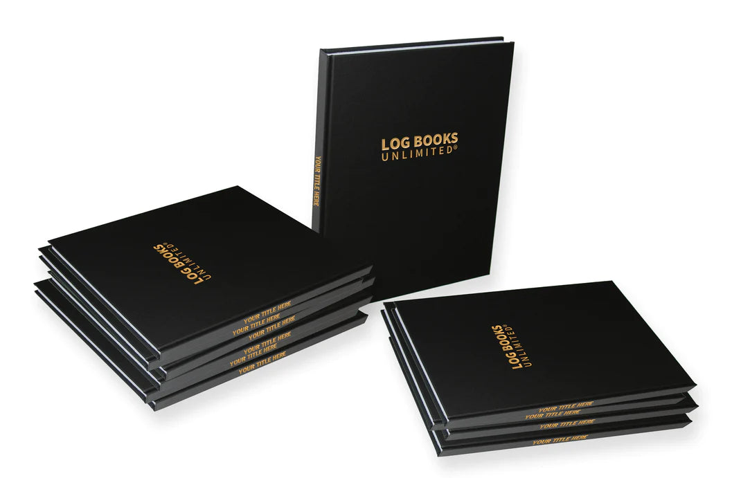 bulk log books in black