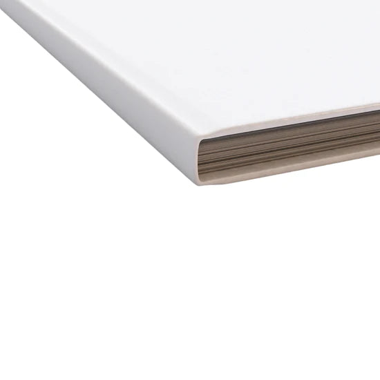 a hardbound white log book